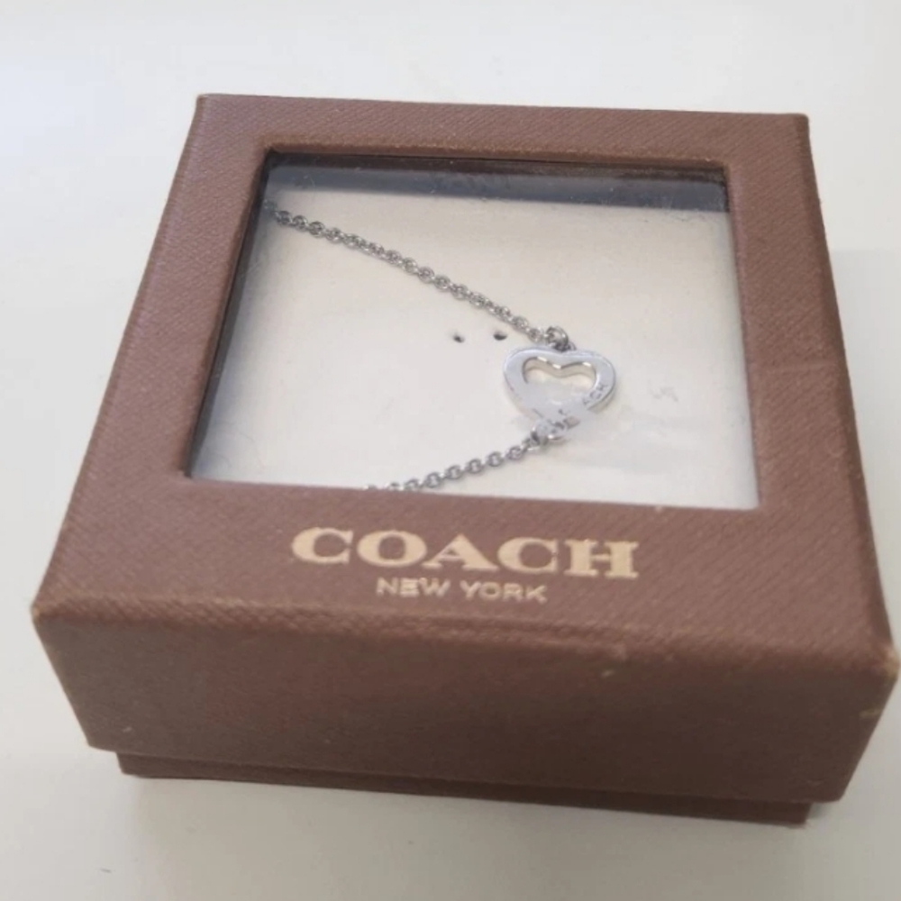 Coach Open Heart Necklace